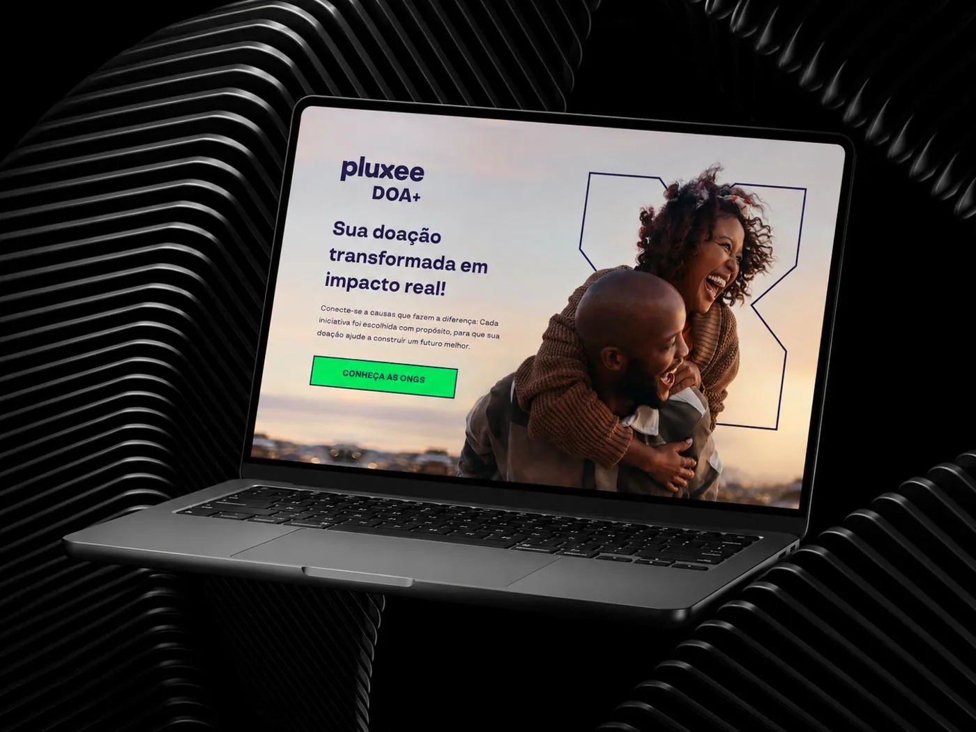 Landing page de doação DOA+ desenvolvida para Pluxee e DOARE